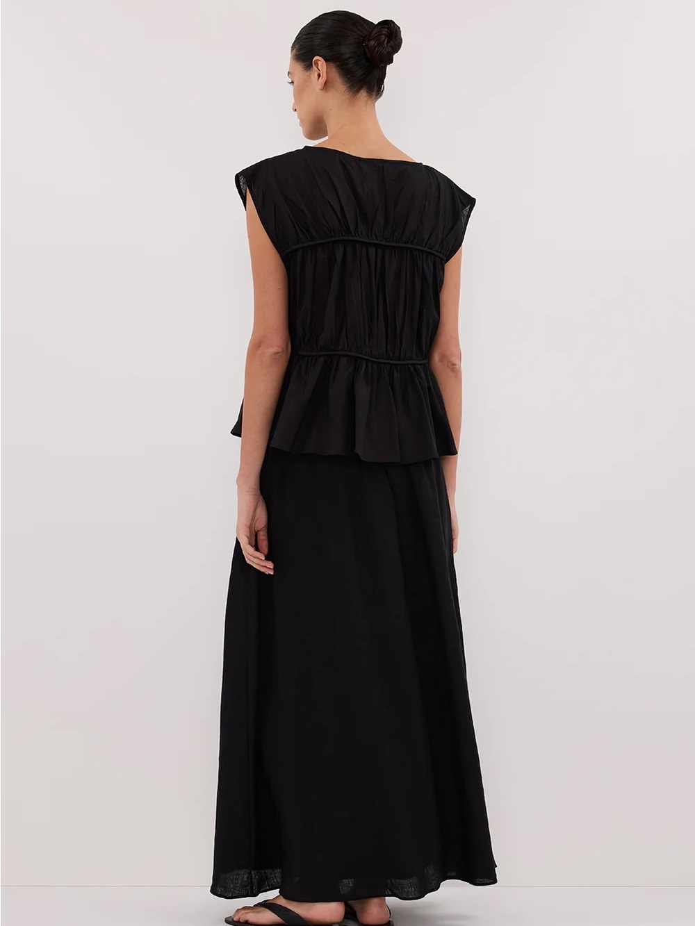 DISSH Gemma Black Linen Midi Skirt - NWT - Picture 3 of 5